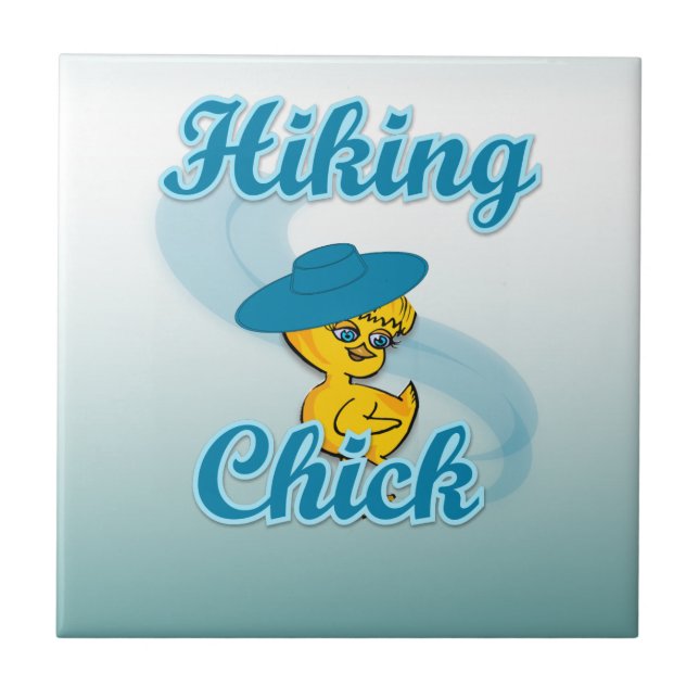 Hiking Chick #3 Ceramic Tile (Front)