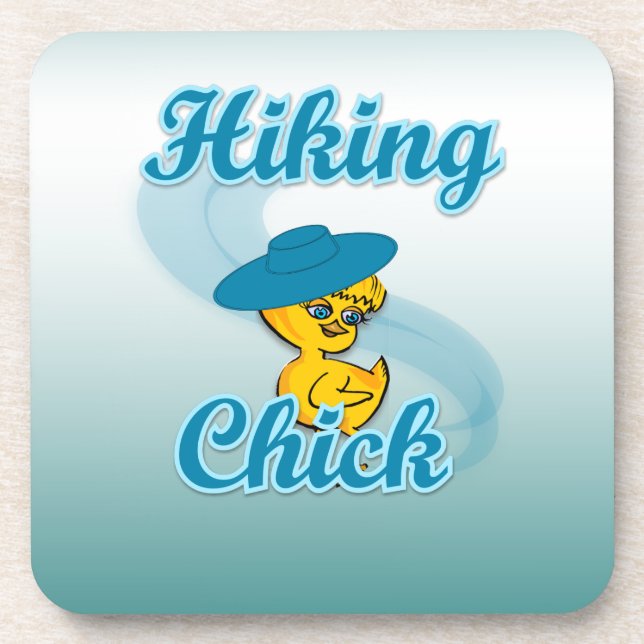 Hiking Chick #3 Drink Coaster (Front)