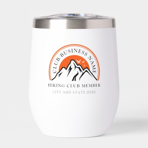 Hiking Club Business Name Club Employees Thermal Wine Tumbler