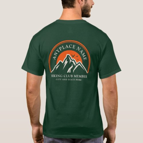Hiking Club Logo Any Name Company Team T_Shirt