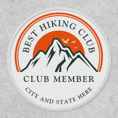 Hiking Club Logo Business Employees and Members Patch