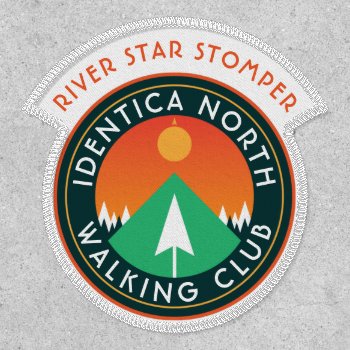 Hiking Club Mountain With Member Name Patch by identica at Zazzle