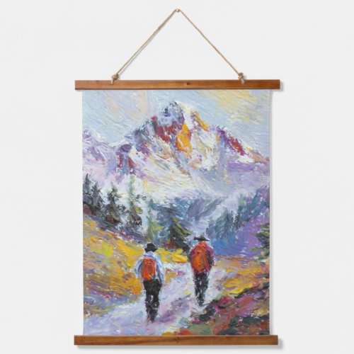 Hiking â Colorado Mountains â Impressionism Art Hanging Tapestry