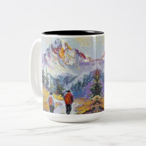 Hiking â Colorado Mountains Painting â Mugs  Cups
