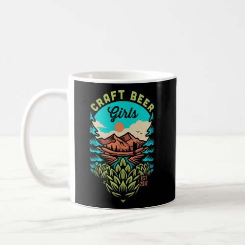 Hiking Craft Beer Girl Coffee Mug