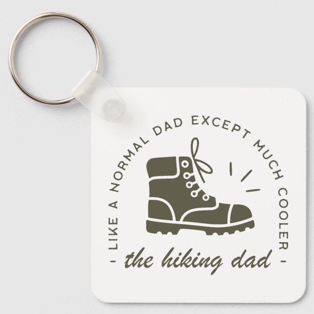 Hiking dad funny hiker father keychain (Front)