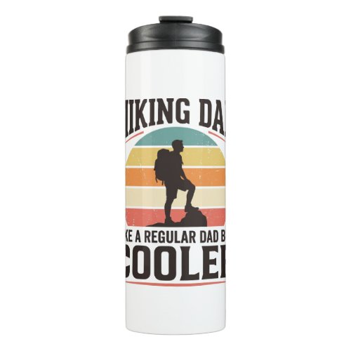 Hiking Dad Vintage Cooler Shirt Design_1 Thermal Tumbler
