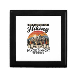 Hiking Dandie Dinmont Terrier Dog Mountain Retro S Gift Box