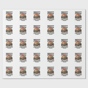Hiking Dandie Dinmont Terrier Dog Mountain Retro S Wrapping Paper