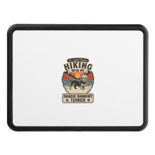 Hiking Dandie Dinmont Terrier Dog Mountain Sunset Hitch Cover