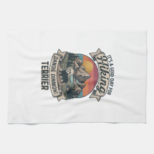 Hiking Dandie Dinmont Terrier Mountain Dog Kitchen Towel