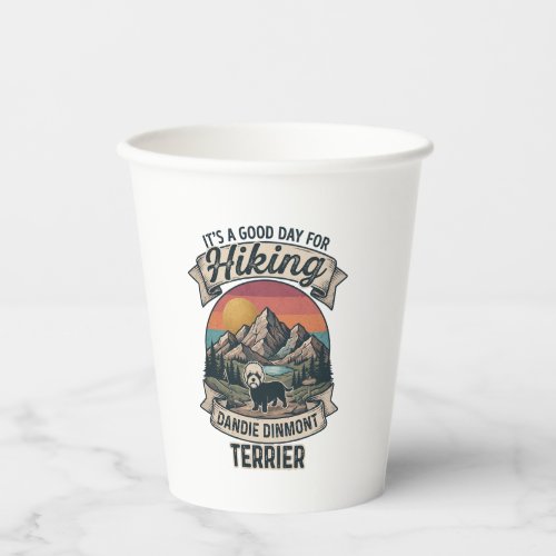 Hiking Dandie Dinmont Terrier Mountain Dog Paper Cups