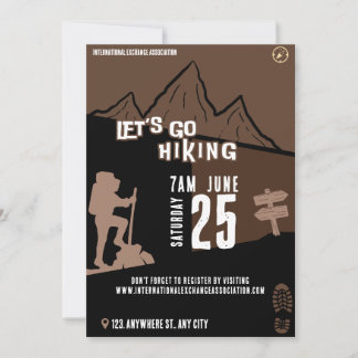 Hiking day event  invitation