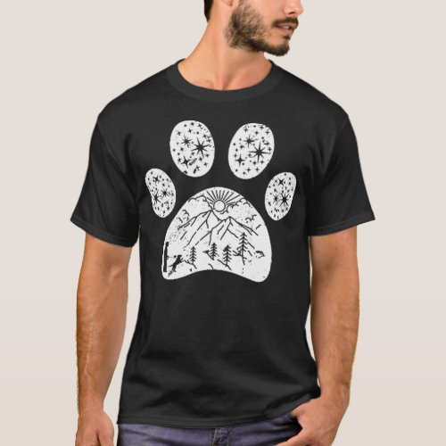 Hiking Dog Paw  T_Shirt