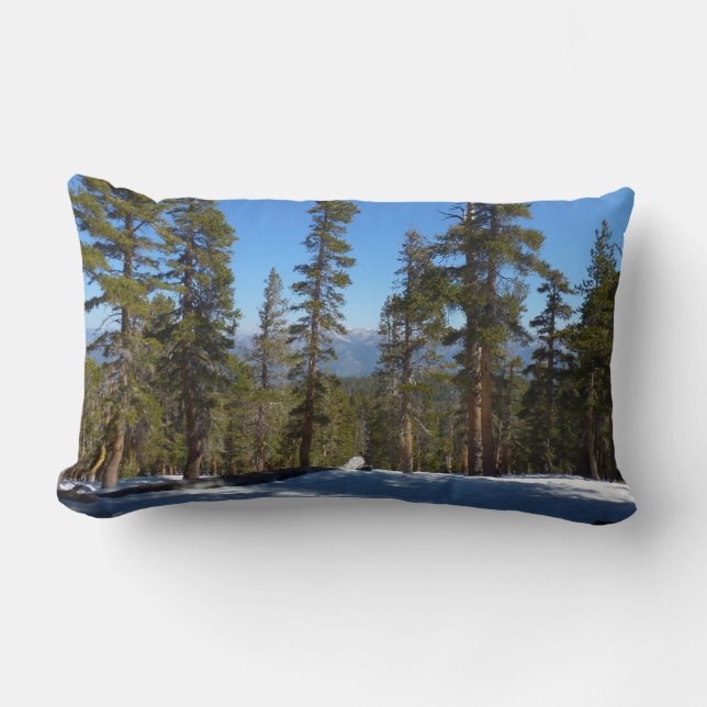 Hiking Down from Mitchell Peak at Sequoia Lumbar Pillow (Front)