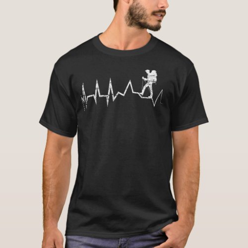 Hiking ECG Heartbeat  T_Shirt
