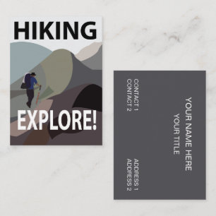 Hiking Explore Mountains Hiking Business Card