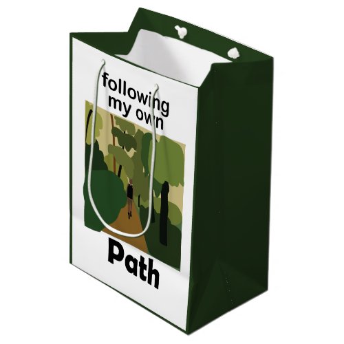 Hiking Following My Own Path Wanderlust Medium Gift Bag