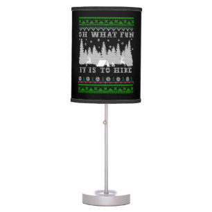 hiking fun Ugly Christmas Table Lamp