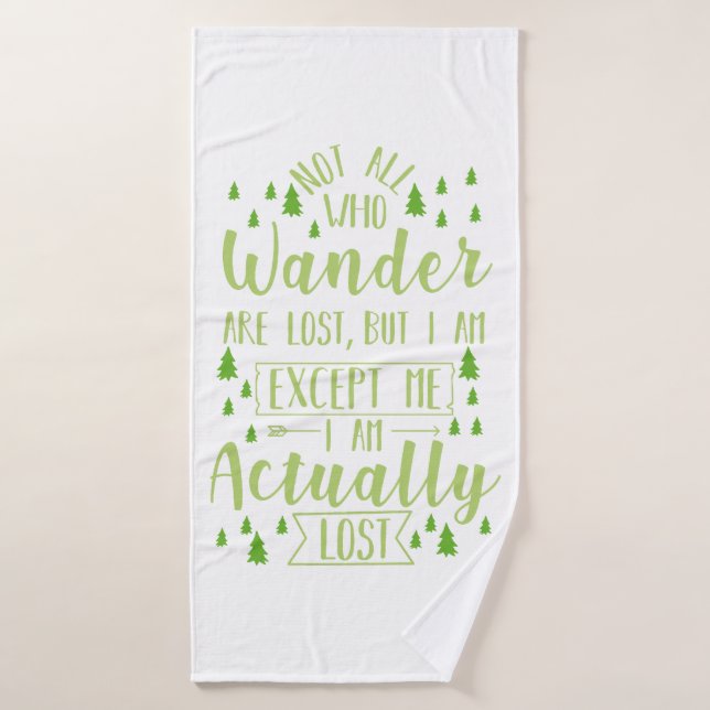 Hiking Funny Saying  Bath Towel (Bath Towel)