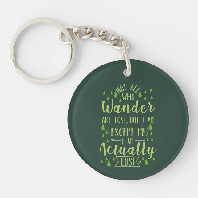 Hiking Funny Saying  Keychain (Front)