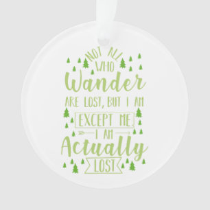 Hiking Funny Saying Ornament