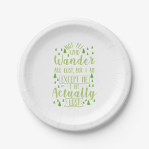 Hiking Funny Saying Paper Plates