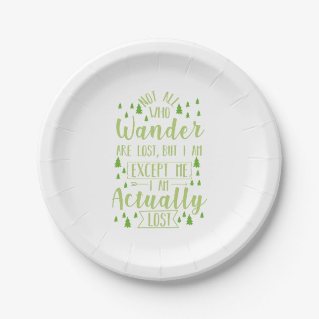Hiking Funny Saying   Paper Plates (Front)