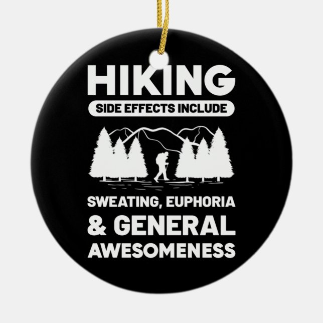 Hiking General Awesomeness Ceramic Ornament (Front)