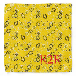 Hiking Grand Canyon AZ Yellow Bandana Initials
