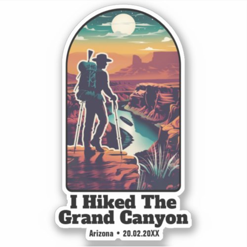 Hiking Grand Canyon National Park Arizona Sticker