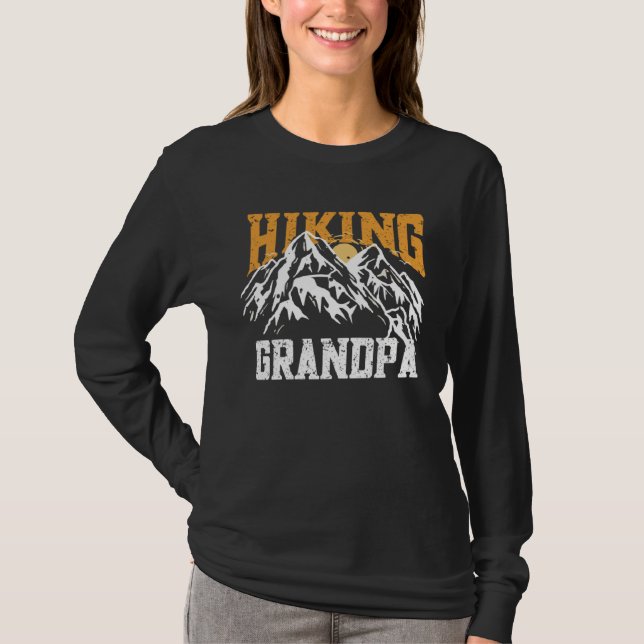 Hiking Grandpa  Hikers Hike Hiking  3 T-Shirt (Front)