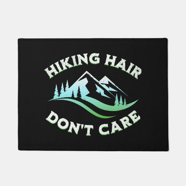Hiking Hair Don't Care Doormat (Front)