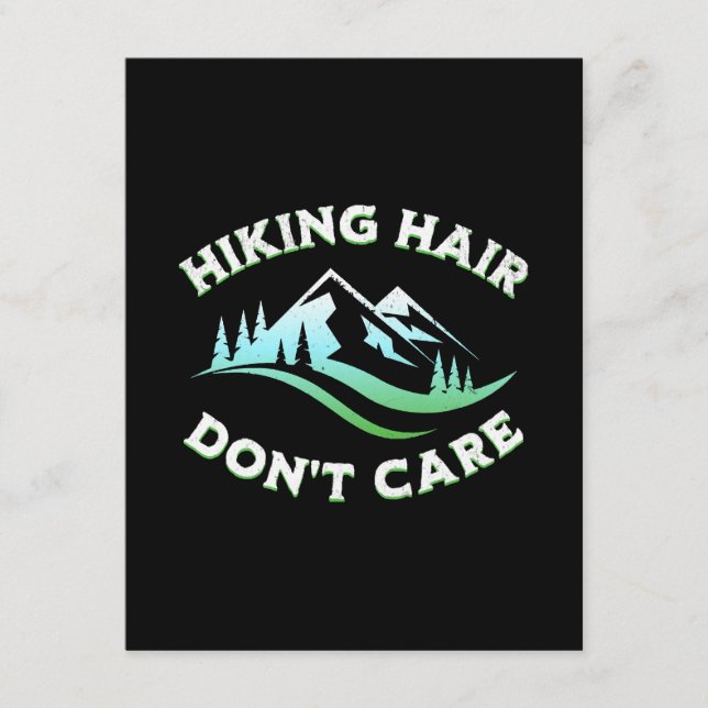 Hiking Hair Don't Care Enclosure Card (Front)