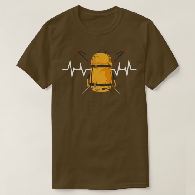 Hiking Hiking Backpack T-Shirt (Design Front)