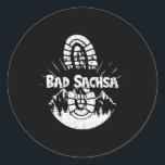 Hiking In Bad Sachsa Germany Vacation Hiker 1  Classic Round Sticker<br><div class="desc">Hiking In Bad Sachsa Germany Vacation Hiker 1</div>