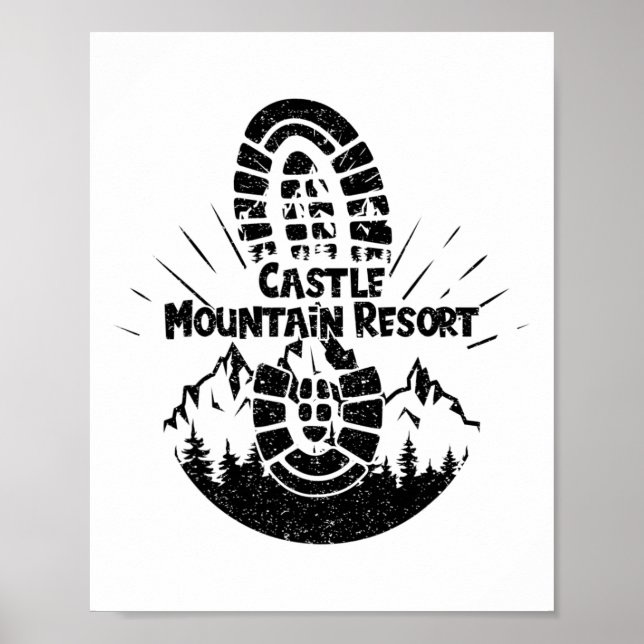Hiking In Castle Mountain Resort Vacation Ski  Poster (Front)