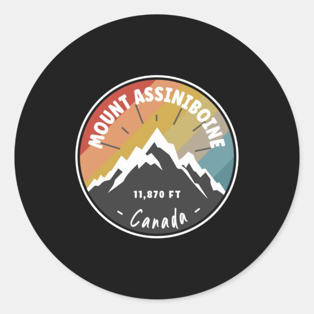Hiking In Mount Assiniboine - Canada Classic Round Sticker (Front)