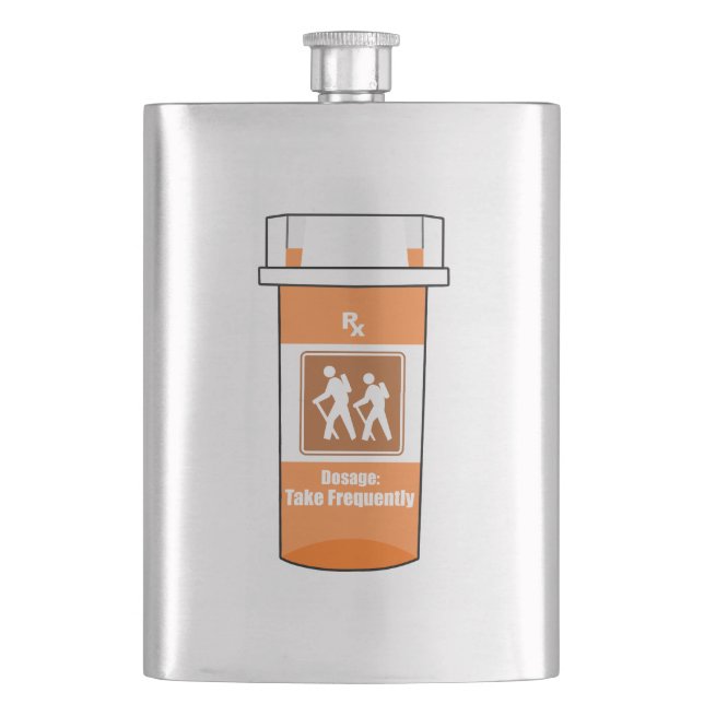 Hiking Is My Drug Flask (Front)