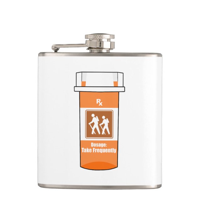 Hiking Is My Drug Flask (Front)