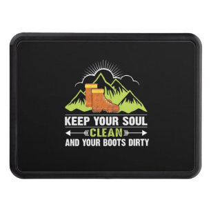 Hiking Keep Your Soul Clean Hitch Cover