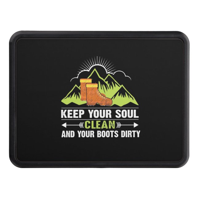 Hiking Keep Your Soul Clean Hitch Cover (Front)