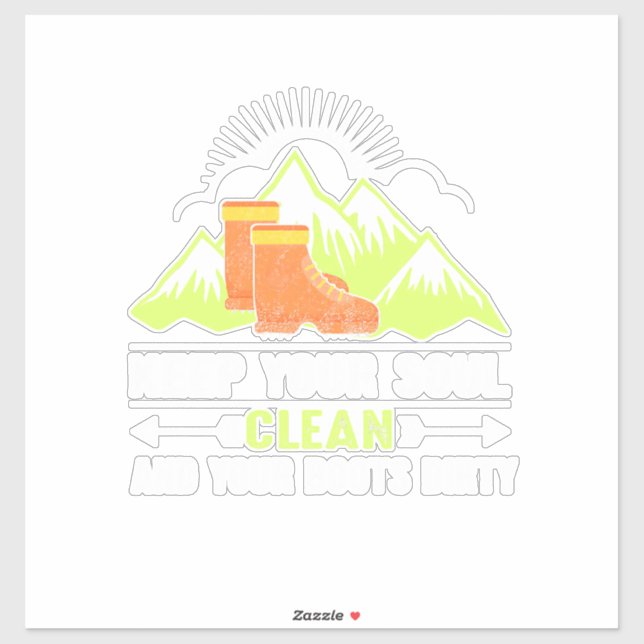 Hiking Keep Your Soul Clean Sticker (Sheet)