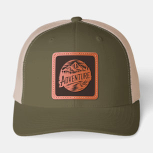 Hiking Leather Patch Hat