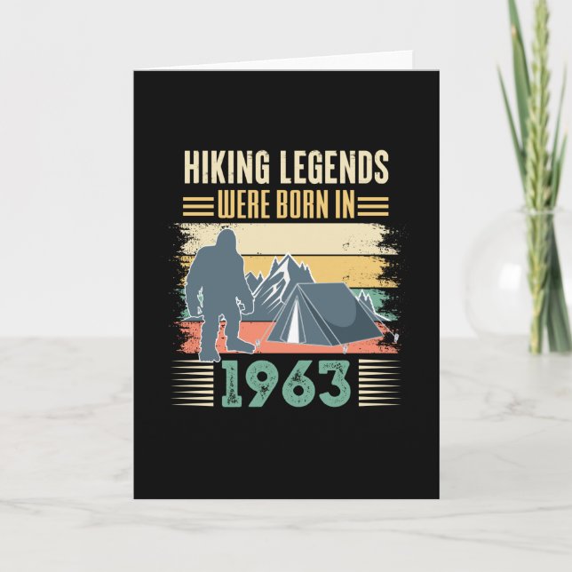 hiking legends were born in1963 card (Front)