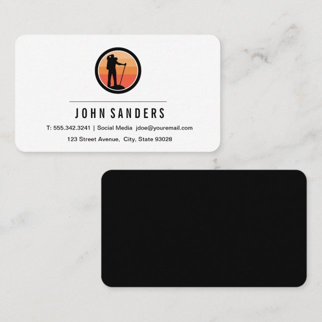 Hiking Logo Business Card (Front/Back)