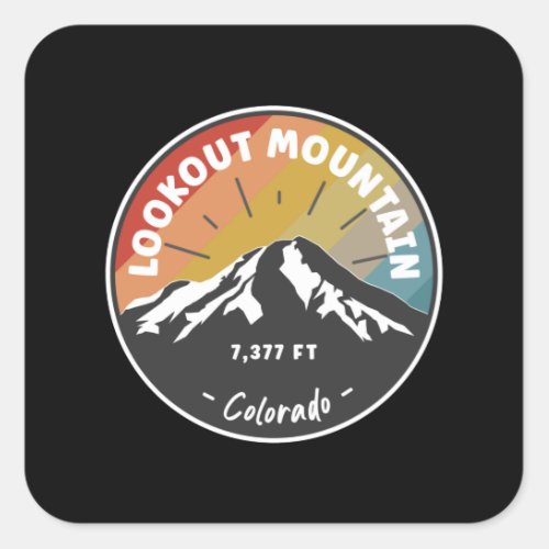 Hiking Lookout Mountain Colorado Square Sticker