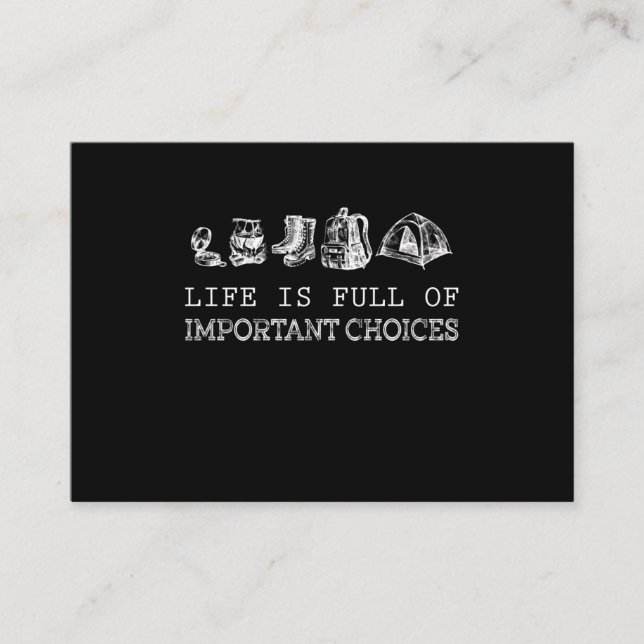 Hiking Lover | Life Is Full Of Important Choices Enclosure Card (Front)