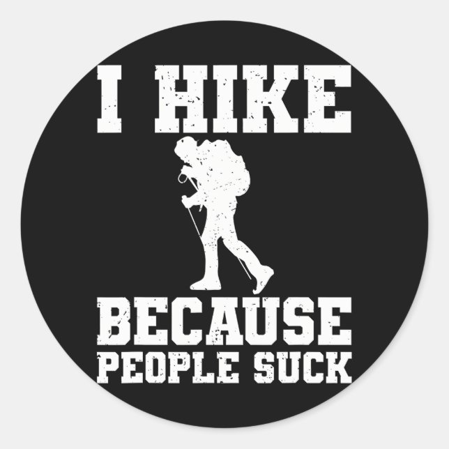 Hiking Lover Mountain Climbing Mountaineer Classic Round Sticker (Front)