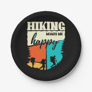 Hiking Makes Me Happy Paper Plates